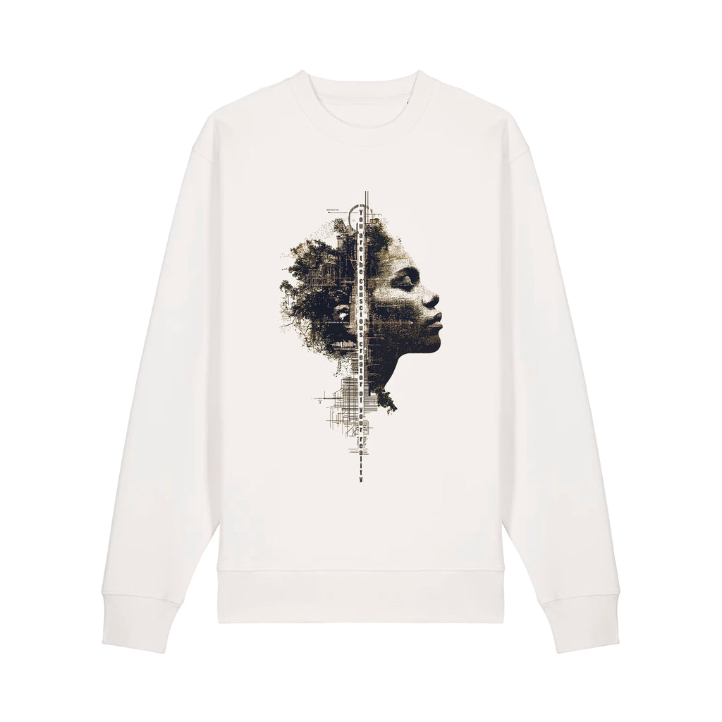 Unisex Heavyweight Organic Sweatshirt Off-white front Conscious Creator