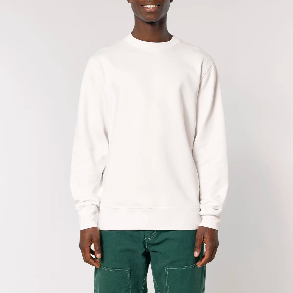 Unisex Heavyweight Organic Sweatshirt Off-white model male front Inner Truth