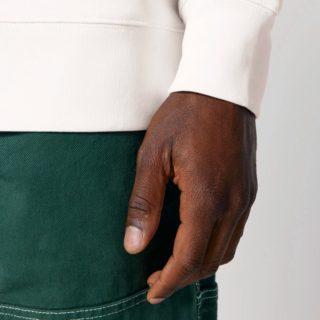 Unisex Heavyweight Organic Sweatshirt Off-white sleeves Bend Not Break