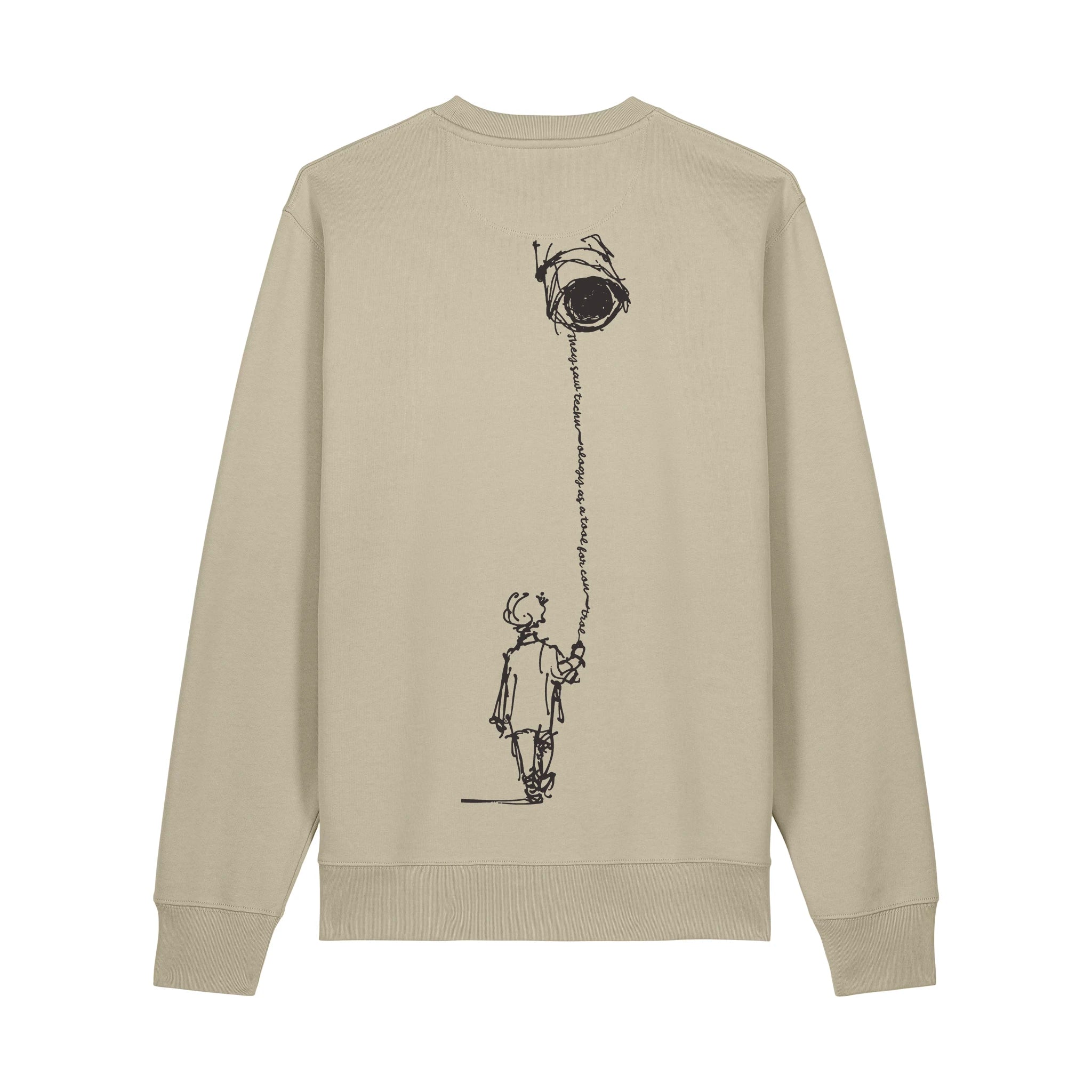 Unisex Heavyweight Organic Sweatshirt Stone back Control Tool