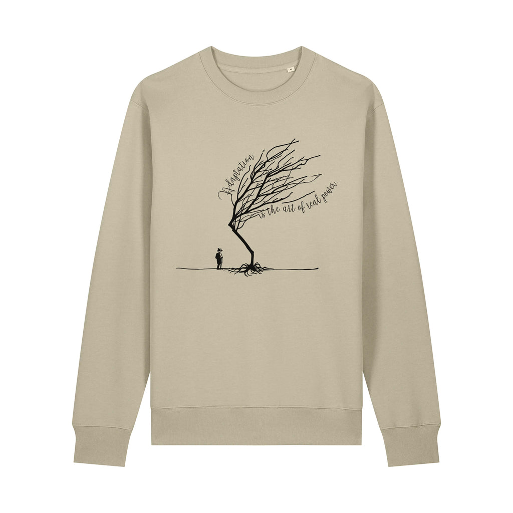 Unisex Heavyweight Organic Sweatshirt Stone front Bend Not Break