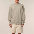 Unisex Heavyweight Organic Sweatshirt Stone model male front Control Tool