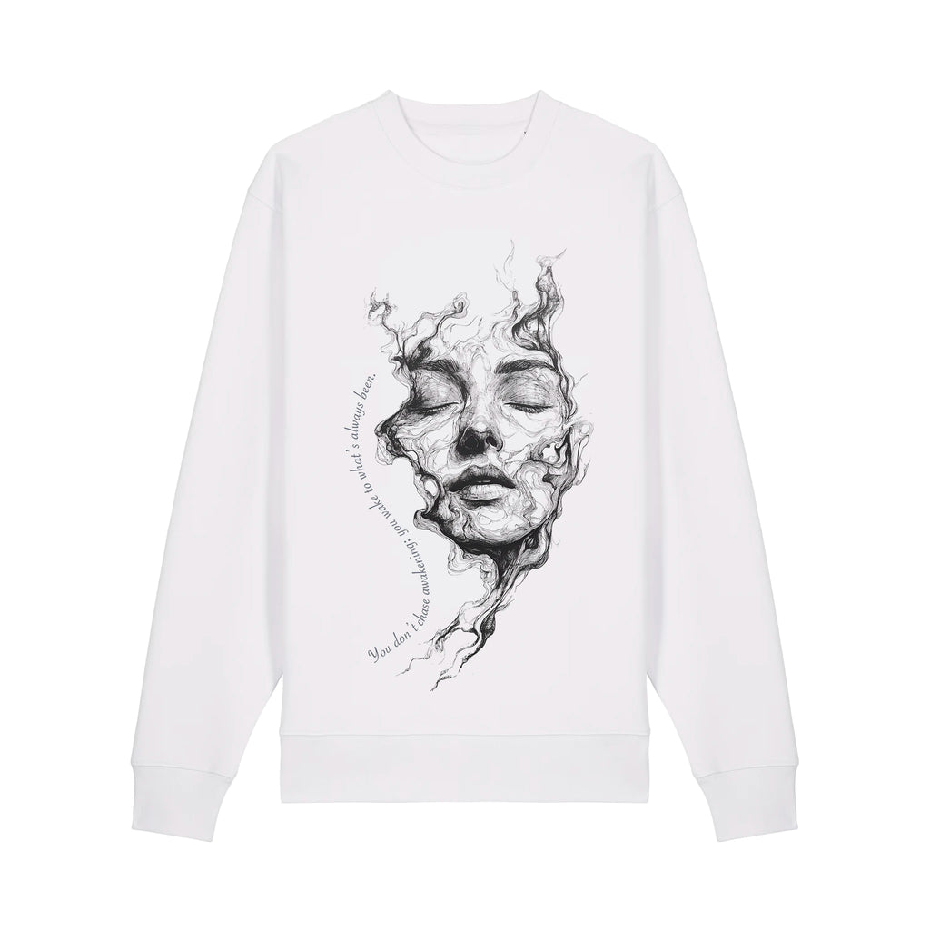 Unisex Heavyweight Organic Sweatshirt White front Always Been 