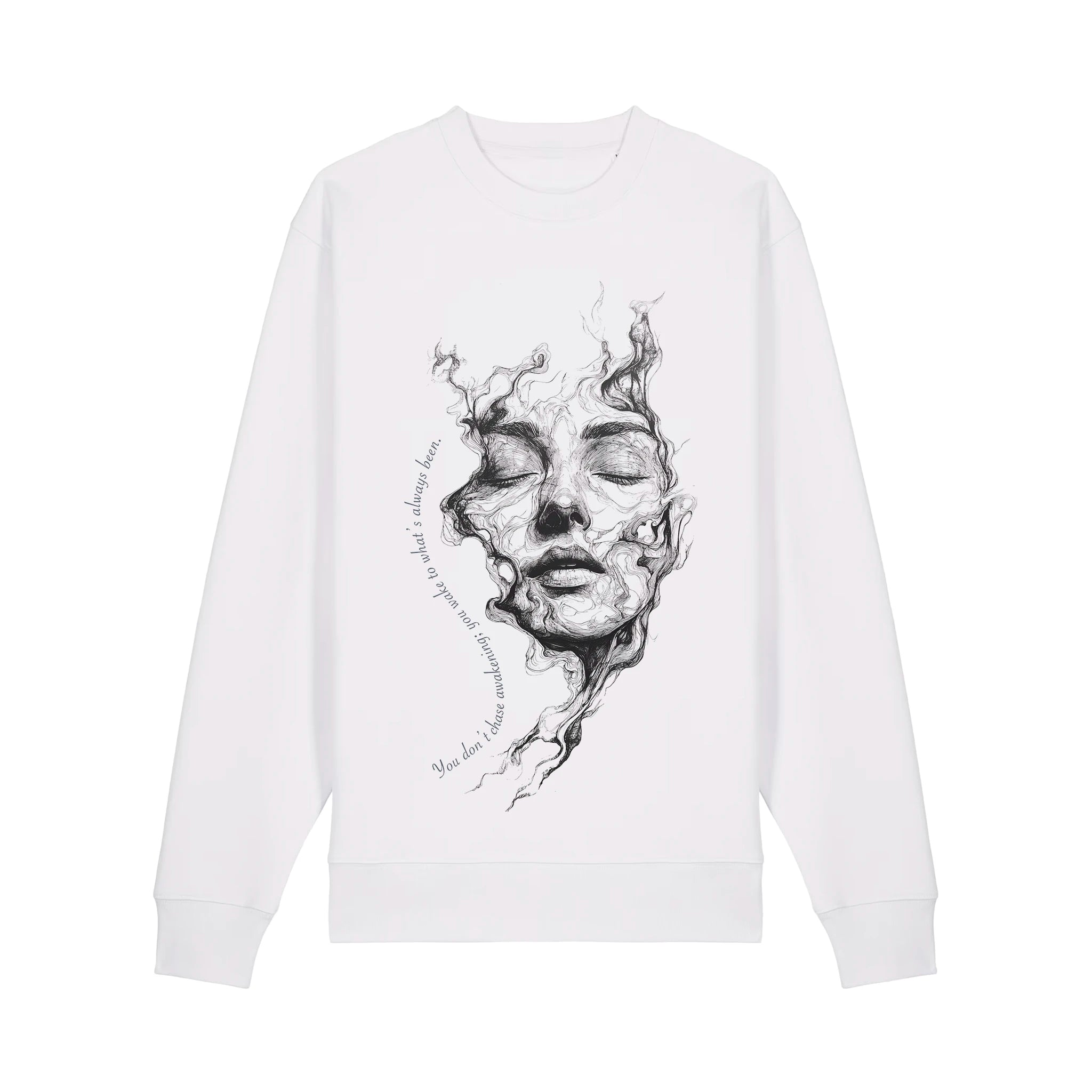 Unisex Heavyweight Organic Sweatshirt White front Always Been 