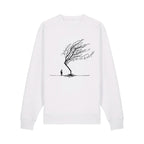 Unisex Heavyweight Organic Sweatshirt White front Bend Not Break
