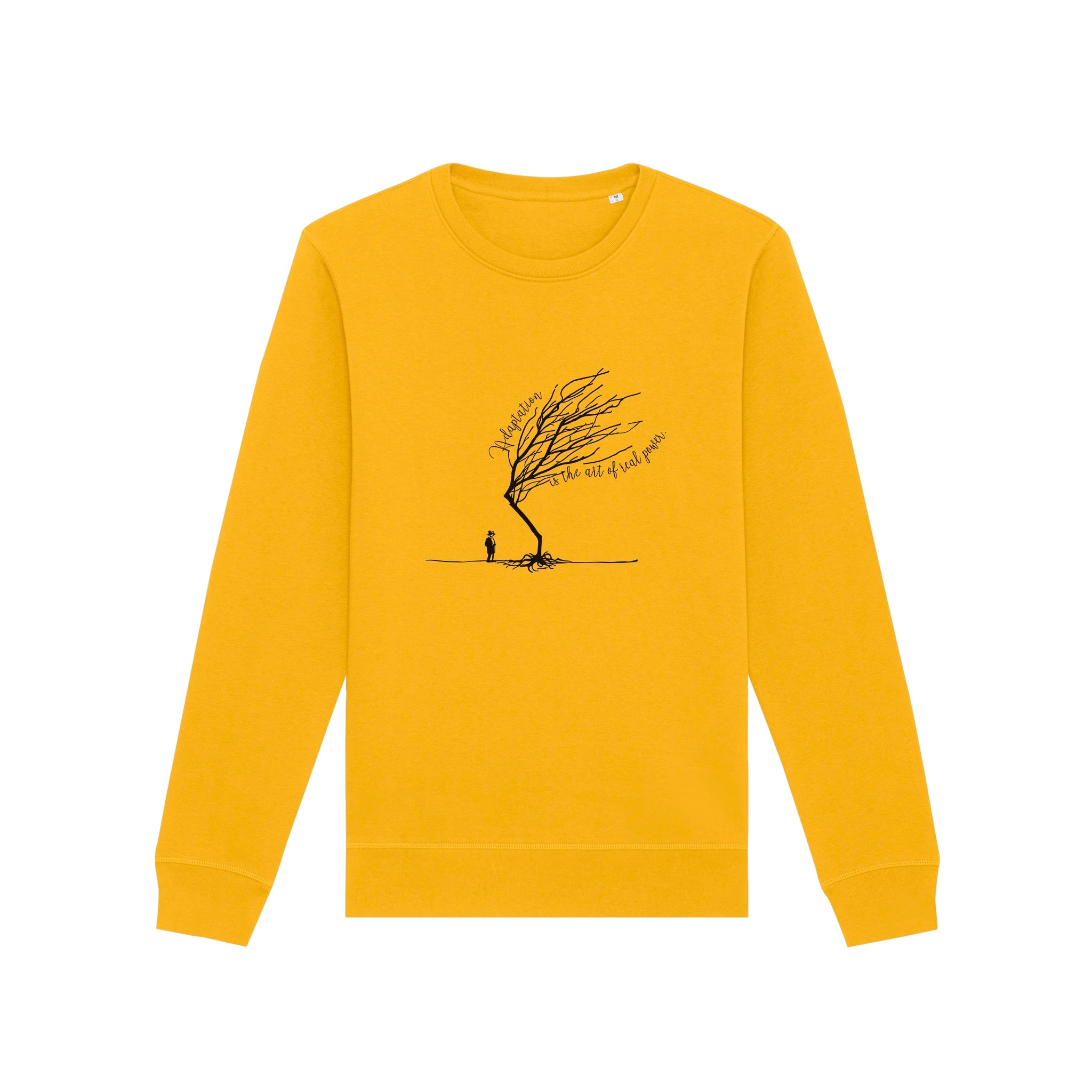 Unisex Midweight Recycled Sweatshirt Spectra Yellow front Bend Not Break