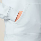 Unisex Organic Midweight Recycled Hoodie Blue Ice sleeves model Inner Truth