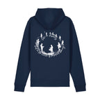 Unisex Organic Midweight Recycled Hoodie French Navy back Life on Display