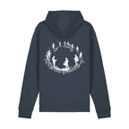 Unisex Organic Midweight Recycled Hoodie India Ink Grey back Life on Display