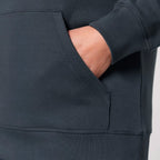 Unisex Organic Midweight Recycled Hoodie India Ink Grey pocket Life on Display