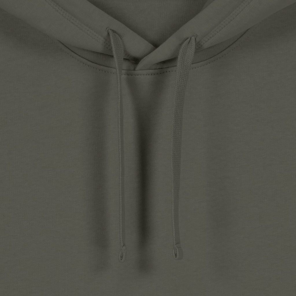 Unisex Organic Midweight Recycled Hoodie Khaki drawcords Life on Display