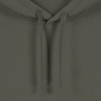 Unisex Organic Midweight Recycled Hoodie Khaki drawcords Life on Display