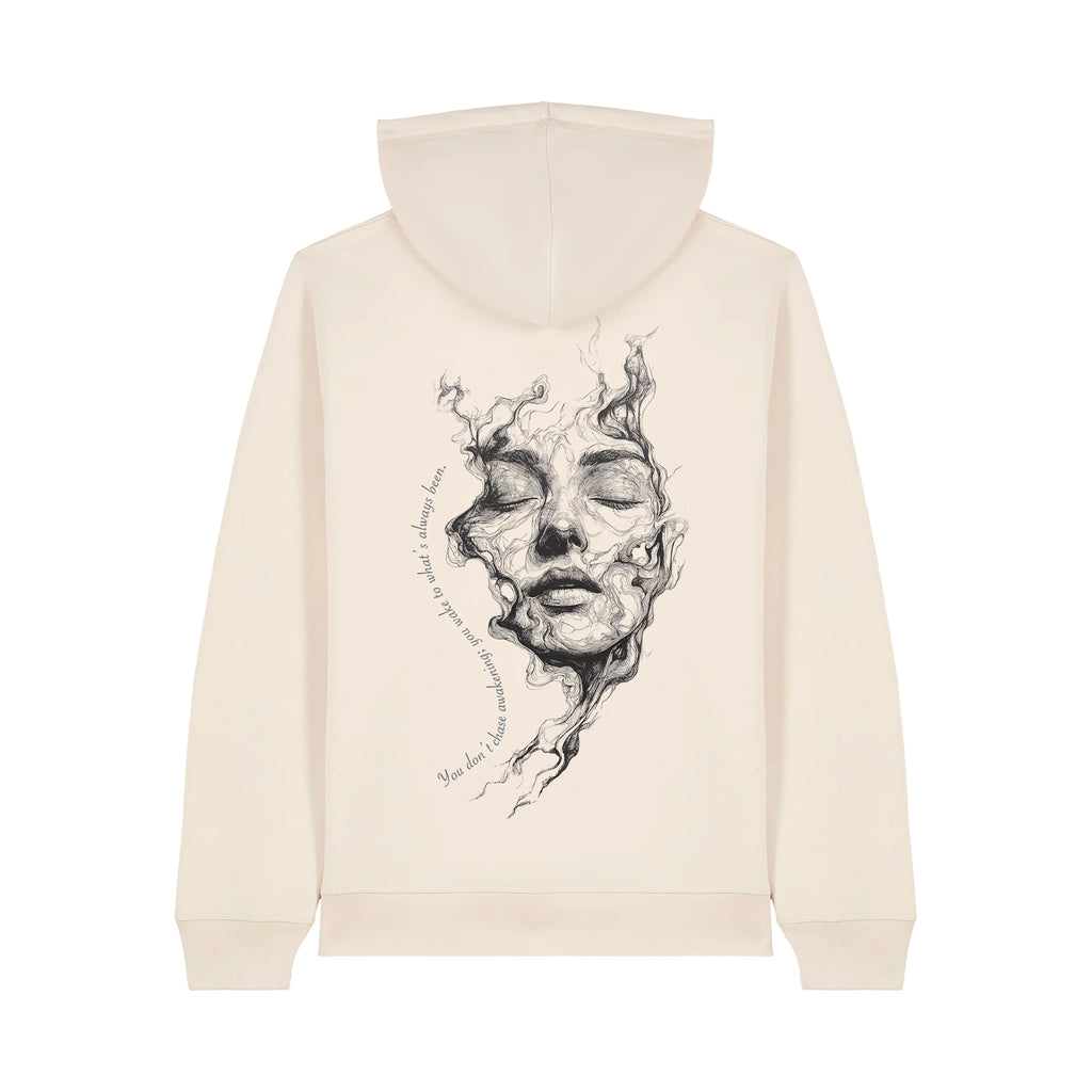 Unisex Organic Midweight Recycled Hoodie Natural Raw back Always Been