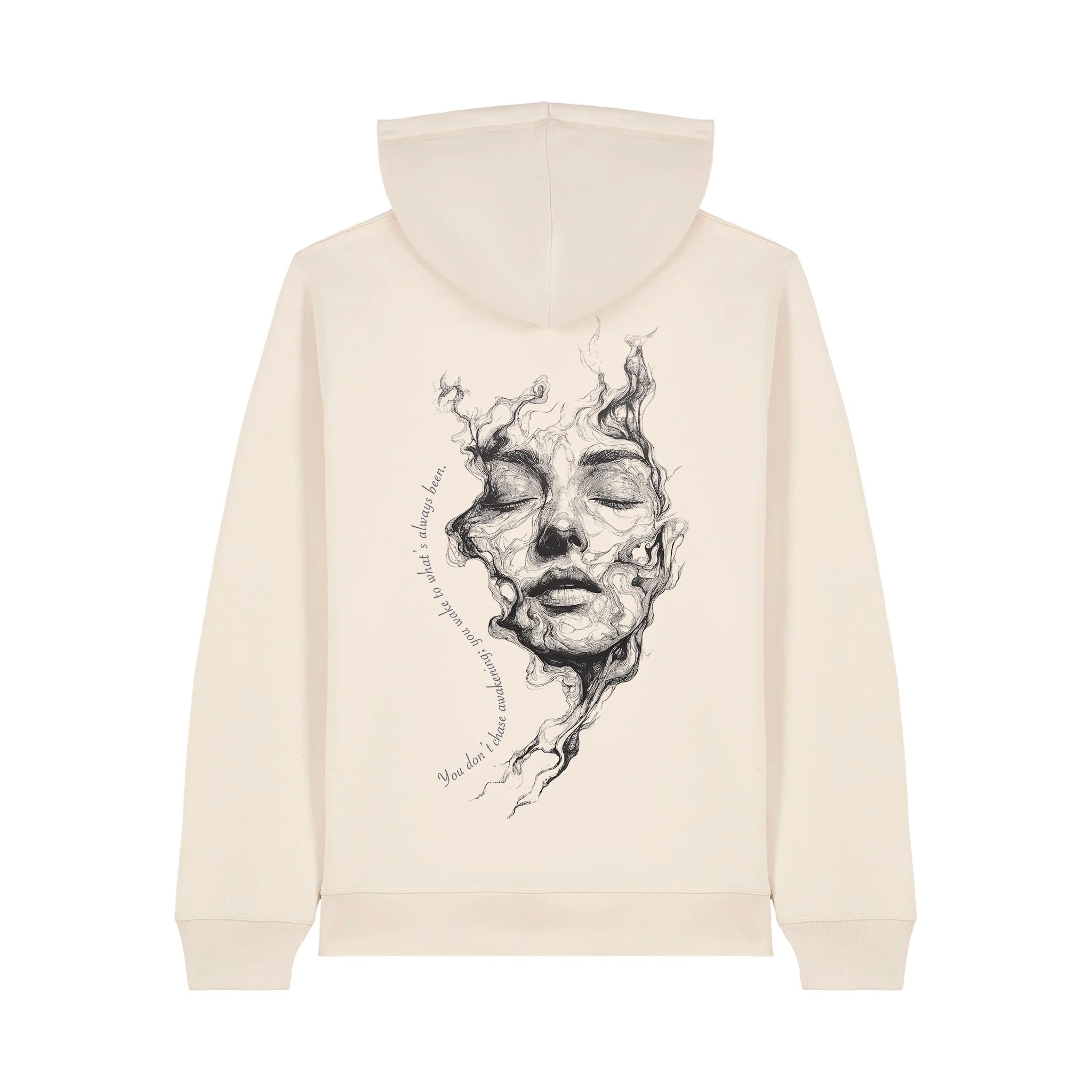 Unisex Organic Midweight Recycled Hoodie Natural Raw back Always Been