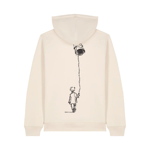 Unisex Organic Midweight Recycled Hoodie Natural Raw back Control Tool