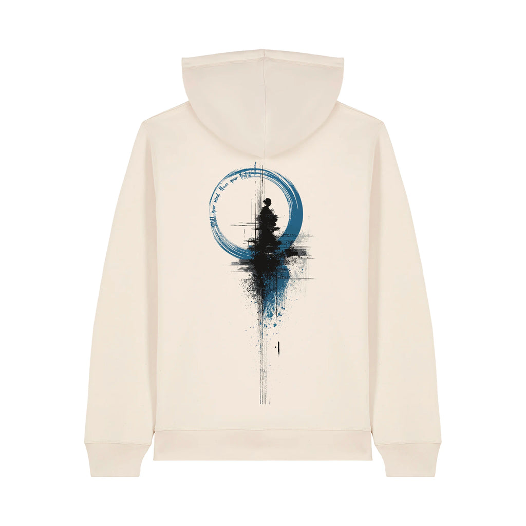 Unisex Organic Midweight Recycled Hoodie Natural Raw back Inner Truth