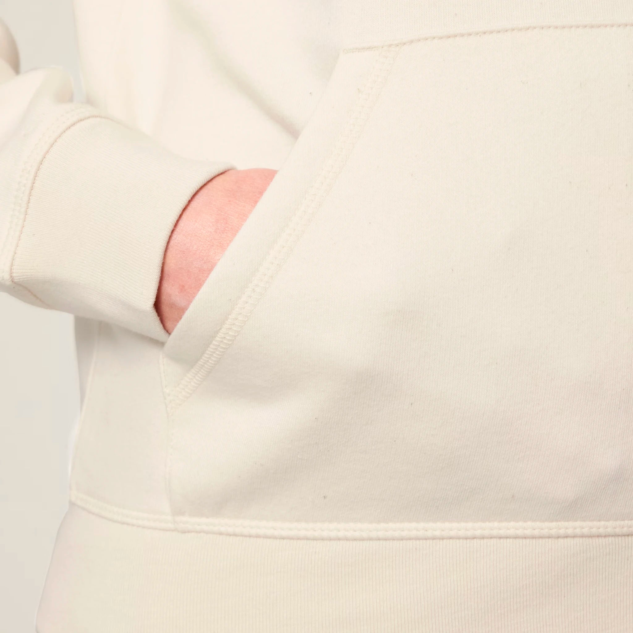 Unisex Organic Midweight Recycled Hoodie Natural Raw pocket No Limits