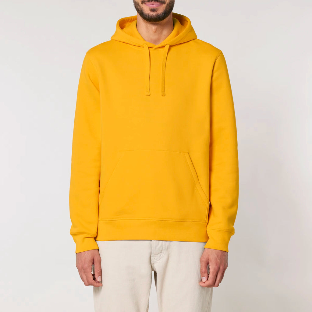 Unisex Organic Midweight Recycled Hoodie Spectra Yellow model male front Control Tool