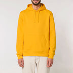Unisex Organic Midweight Recycled Hoodie Spectra Yellow model male front Control Tool