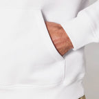 Unisex Organic Midweight Recycled Hoodie White sleeves model Control Tool