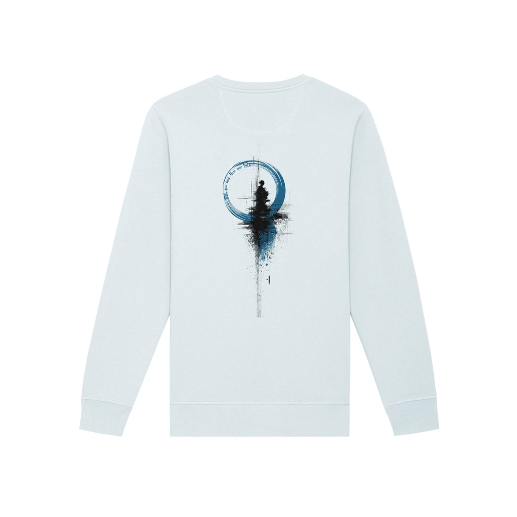 Unisex Organic Midweight Recycled Sweatshirt Blue Ice back Inner Truth