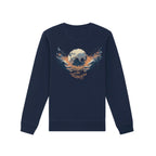 Unisex Organic Midweight Recycled Sweatshirt French Navy back Chaos Dy Design