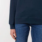 Unisex Organic Midweight Recycled Sweatshirt French Navy sleeves model Chaos Dy Design