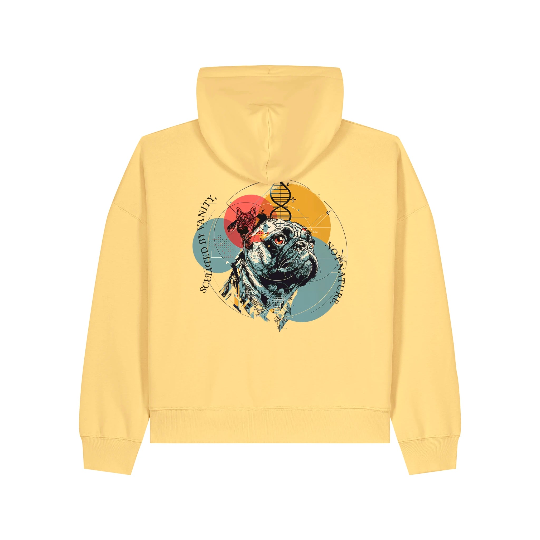 Women's Organic Crop Hoodie Viva Yellow back Vaniform