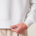 Women's Organic Crop Hoodie White sleeves No Limits