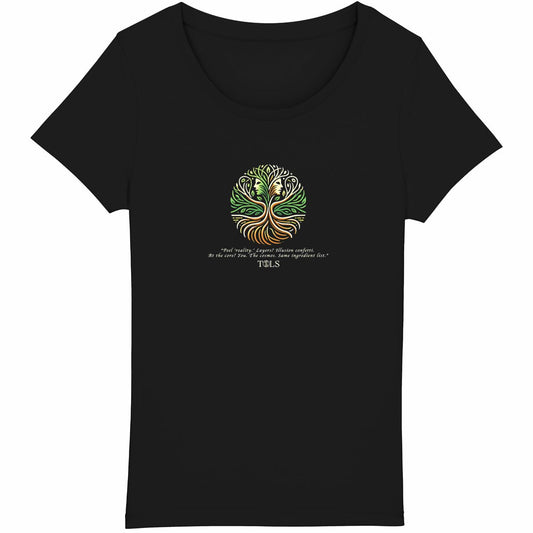 Confetti Core Women’s Lightweight T-Shirt BLACK by TOLS – ethically made from organic cotton.