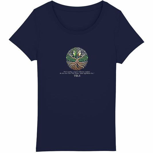Confetti Core Women’s Lightweight T-Shirt NAVY by TOLS – ethically made from organic cotton.