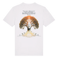 TOLS The Awakening theme men's unisex medium fit organic cotton T-shirt in White, back - Seed Rebellion