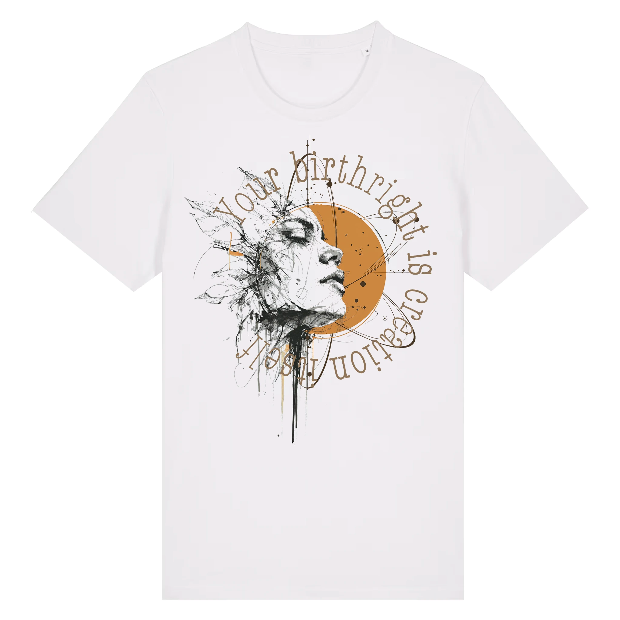 TOLS The Awakening theme men's unisex medium fit organic cotton T-shirt in White, front - Remember