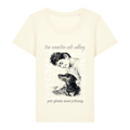 TOLS The Awakening theme women's fitted organic cotton T-shirt in Cream, front - A Gift of Presence