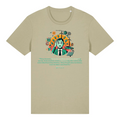TOLS The Old Ways theme men's unisex medium fit organic cotton T-shirt in Sage, front - Silent Heart